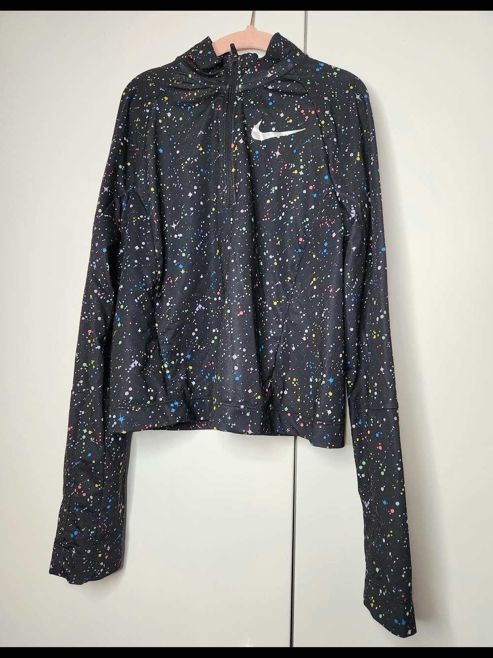 Nike Kids Dri-Fit Black Speckled 1/4 Zip Pullover